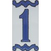 House Numbers Ceramic Tile Letters & Frame Spanish Blue Design