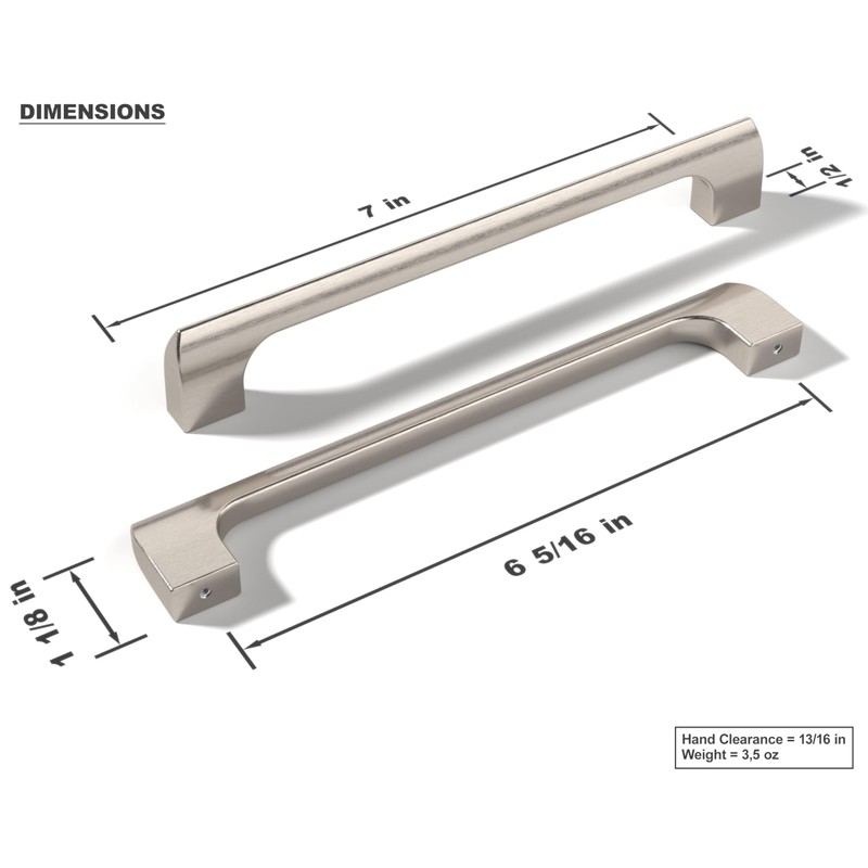 monti hardware | 10 Pack Brushed Nickel 6.3 Inch Hole