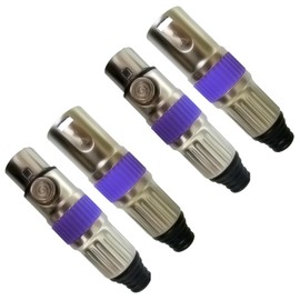 RIVIERA XLR 3 Pin Male Plug and Female Socket with Chrome-Plated Housing and 24K Gold-Plated Contacts with Multicolor Marking