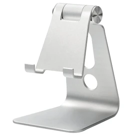 Elecom Smartphone Stand, Aluminum Stand, Cable Insert, Silver