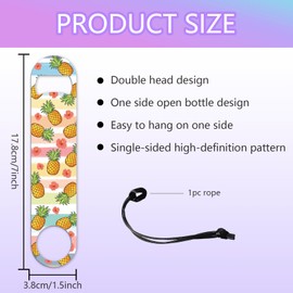 CHGCRAFT Pineapple Bottle Opener 201 Stainless Steel Beer Bottle Openers Tropical Plants Flowers Flat Bottle Opener for Bartender Kitchen Bar Restaurant Party Wedding Birthday, 7 Inch