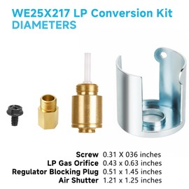 WE25X217 Liquid Propane Conversion Kit for GE Gas Dryers, 100% Brass Natural Gas to LP Conv Replacement PD00022776 AP2044396