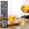 Glass Teapot Set, 40OZ/1200ml Stovetop Safe Glass Tea Kettle with