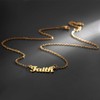 Grace Faith Name Necklace Golden Plating Stainless Steel Statement Necklace