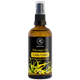 Ylang Ylang Massageöl 100ml - Mandel & Traubenkernöle - Natürliche Ätherische Ylang-Ylang und Jasminöl - Naturkosmetik - Massage Öl mit Herrlichem Duft für Beauty - Pflegeöl - Massageöle