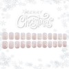 24Pcs Christmas Press on Nails Short Square WLGDLH Fake Nails