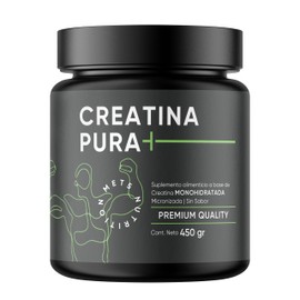 Creatina Monohidratada Micronizada de Alta Pureza | Sin sabor y Sin olor | Bote de 450 gramos | 90 porciones (3 meses) | Met 5 Nutrition