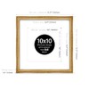 10x10 Gold Ornate Photo Frame With White Mat For 8x8