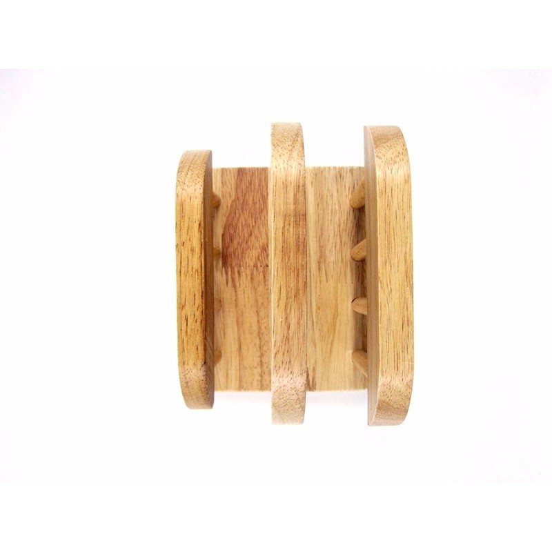 LENITH Wooden Dual Cutting Board Rack Chopping Board Organizer Stand