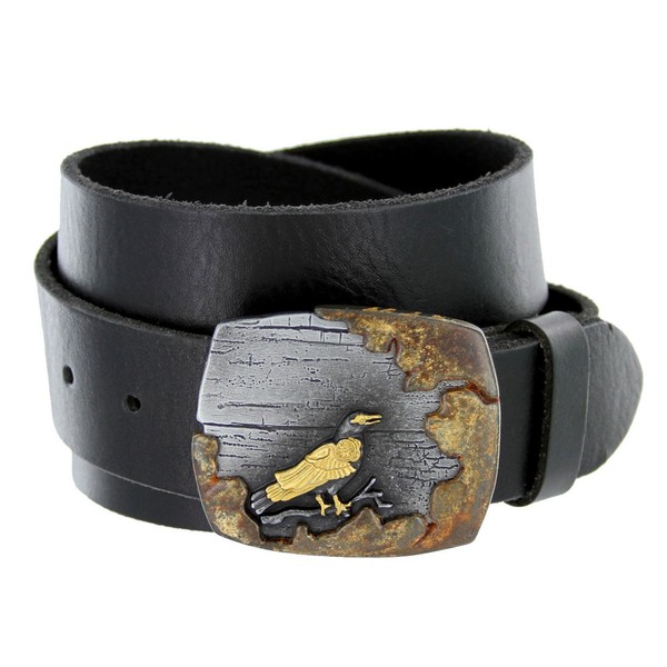 Made in Italy Steampunk Songbird Buckle Men's Casual Jean Belt