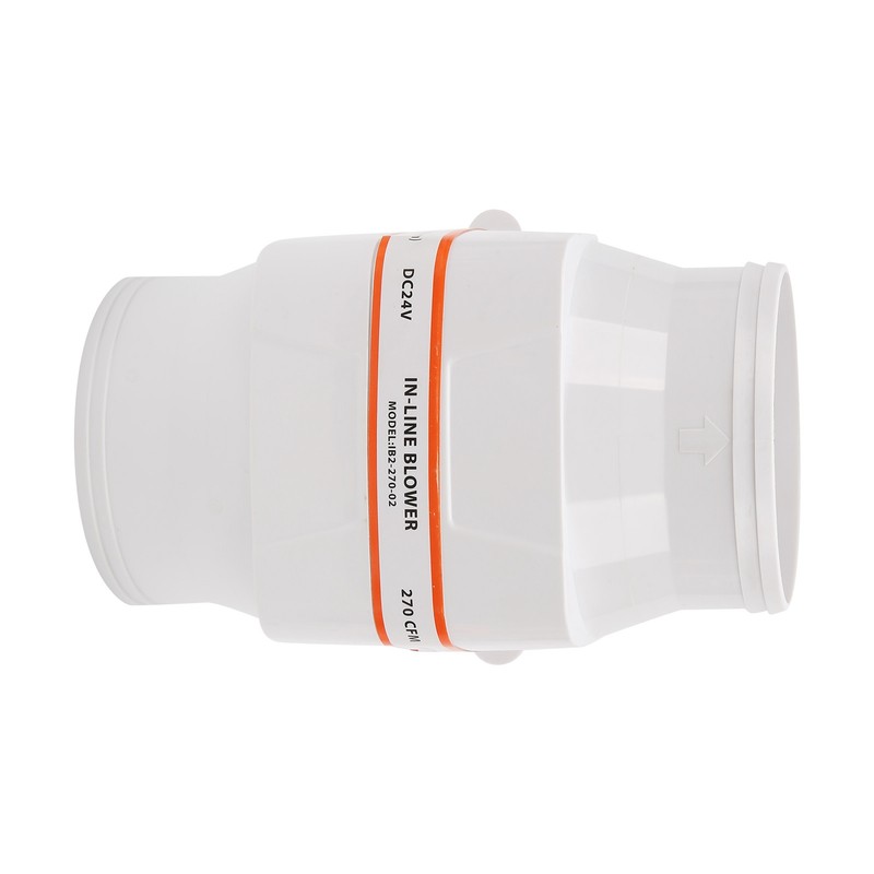 4in 270CFM Bilge Air Blower InLine Electric Waterproof White for