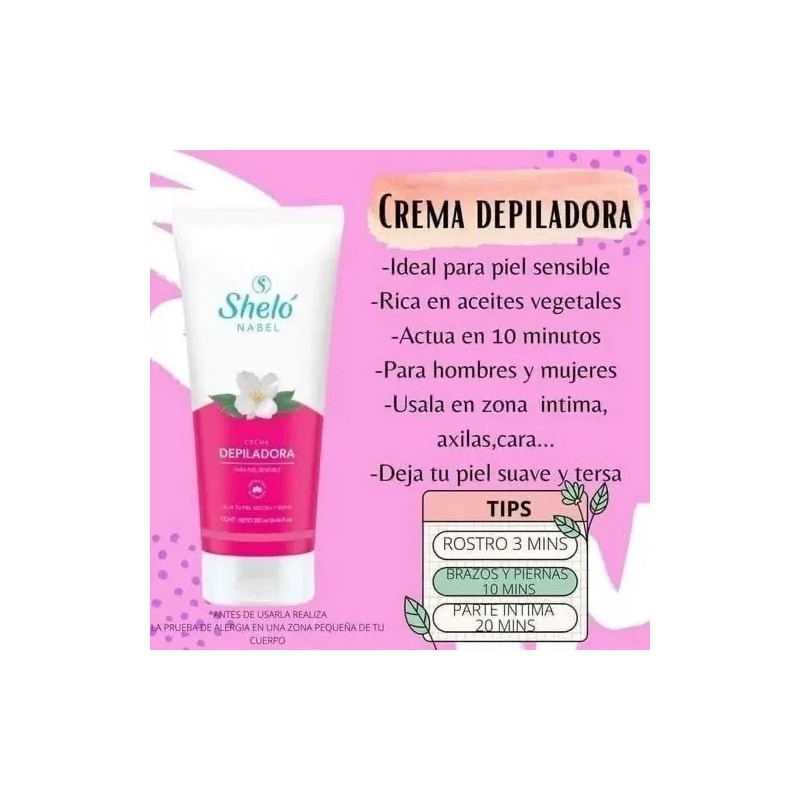 Sheló Nabel Shampoo Intimo Con, Crema Depiladora, Shelo Nabel.