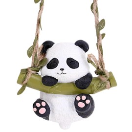 Plush Panda Statue Decor, Cute Hanging Animal Statue, Garden Decor for Outdoor & Indoor Spaces – Weather-Resistant Hanging Decoration for Patio, Lawn, Yard, or Home Decoration