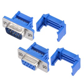 QUARKZMAN D-Sub DB9 Connettore 9 Pin 2 filo Maschio Femmina IDC A crimpare Porta Terminale per Piatto Nastro Cavo, 10 Set
