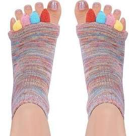 1 Pair of Toe Separator Socks for Men Women Comfy Foot Alignment Sock Massage Cotton Bunion Socks Yoga Sports GYM
