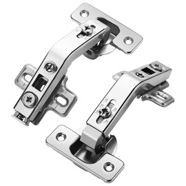 Chibery 4 Pack 2 Pairs 135° Lazy Susan Hinge, Full Overlay Concealed for Corner Kitchen Cabinet Replacement Hardware, Cupboard Folded, Folden Door