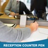 PATIKIL Secure Pen with Chain and Adhesive Pen Holder, Reception