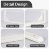 OVOV Heavy Duty Shelf Brackets 2 Pack Wall Mount Black