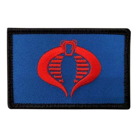 GI Joe Cobra Blue Cosplay Embroidered Snake Hook Patch
