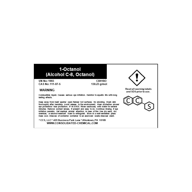 1-Octanol (Alcohol C-8, Octanol) High Purity Aroma Compound 30mL (1