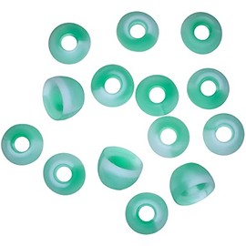 Xcessor 7 Paar (Satz Mit 14 Stück) Hochwertige Gummi Silikon Ohrpolster Ohrstöpsel Für In-Ear Ohrhörer. Kompatibel Mit Den Meisten In-Ohr Markenkopfhörern. Größe: L (Groß). Smaragdgrün