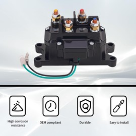 AWSZH 63070 62135 12V Winch Starter Solenoid Relay Contactor Compatible with ATV UTV 1500lb-5000lbs 4x4 Vehicle Industry Winch, Replacement 62135 74900 2875714