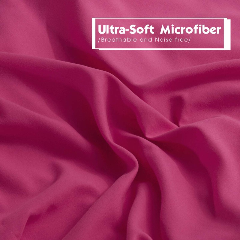 HIG 3pc Pink Comforter Set Full Size Duvet Insert, Reversible,