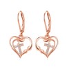 Cross Earring 925 Sterling Silver Rose Gold Heart Infinity Earring