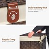 Honjourai Wicker Storage Basket with Lid,Rattan Shelf Basket with Removable