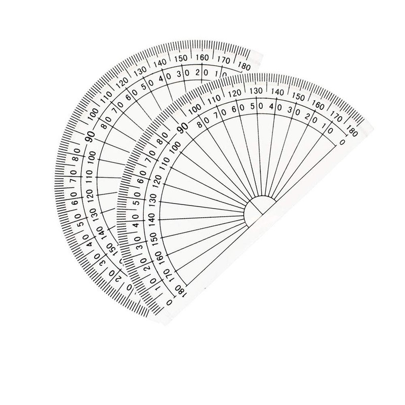 Leline's 4 Inch Protractor, Plastic Student Math Protractors, Pack of