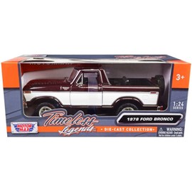 Motor Max 1978 Ford Bronco Ranger XLT w/Spare Tire, Brown 79372 - 1/24 Scale Diecast Car
