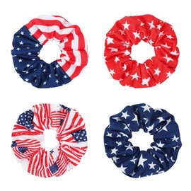 Jocbean American Flag Hair Scrunchies Independence Day USA Hair Ties Hair Accessories