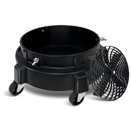 ROBLOCK 5 Gallon Bucket Dolly Roller with Wheels, Detailing Bucket Dolly with Dirt and Grit Traps Insert, Car Wash Accessories for Car Washing, Cleaning, Carrying