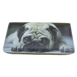 Wallet Dog Pug 19 x 10 x 3 cm with 11 Compartments Wallet Decorative GTT J091, multicoloured, Casual