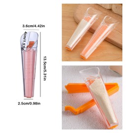 NentMent 2 Pack Yeast Measuring Cups with Bag Clips Baking Measuring Spoons in Grams 1g 2g 3g 4g 5g 6g Ingredients Measuring Spoon for European Recipes Spices Herbal Powder Formulas Sourdough Bread