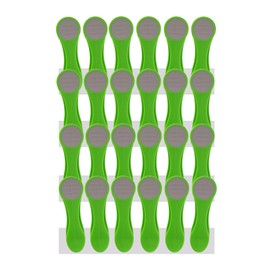 24 Clothes Pegs with Stainless Steel Springs and Soft Grip Soft Grip Soft Touch Green Grey
