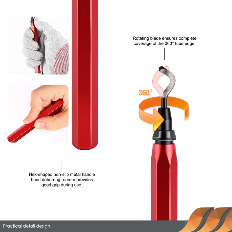 EHDIS Deburring Metal with 10 Blades, Deburring Tool with 360°