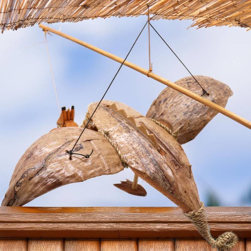 Tokoindah Handgefertigtes Bambuswindspiel aus Naturmaterialien – Auswahl: Drache, Vogel, Eule