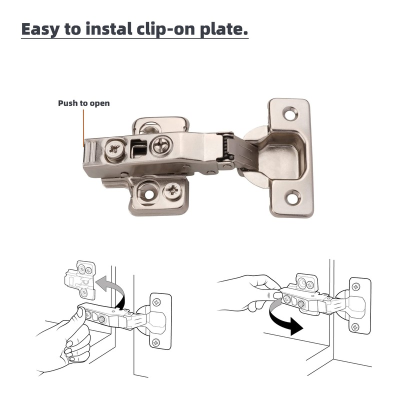 DecoBasics Full Overlay Soft Close Cabinet Hinges for Kitchen Cabinets