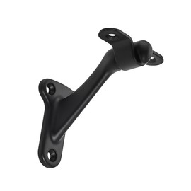 khtumeware 3 Pack 3 Inch Matte Black Hand Rail Bracket Heavy Duty Hardware for Stairways, Home or Office Stair Support Handrail Brackets