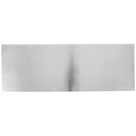 Rockwood K1050 Rectangular Kick Plate, Stainless Steel with Satin Finish, 34" Width x 8" Height x 3/64" Thickness