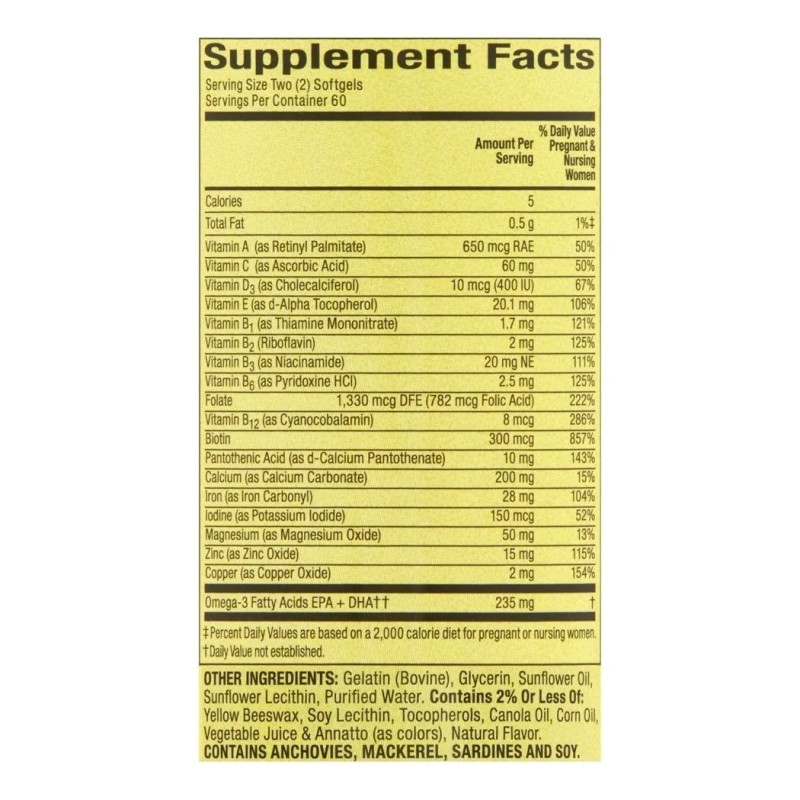 Multivitamínico Prenatal Mini Salud Fetal - Spring Valley - 120