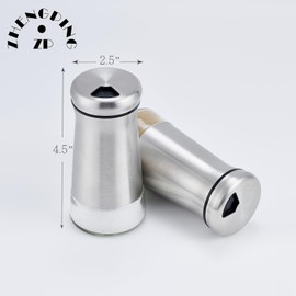Salt and Pepper Shakers 2pcs with Adjustable Pour Holes Stainless Steel Salt Shaker and Pepper Shaker