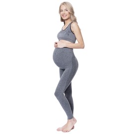 MOTHERS ESSENTIALS Maternity Compression Yoga and Gym Women Shaper Leggings (Large Black)