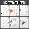 twinklemon 150PCS Pegboard Hooks 2/4/6 Inch Peg Board Organizer Accessories