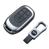 Metal Car Keycase Leather Remote Car Key Cover Key Bag