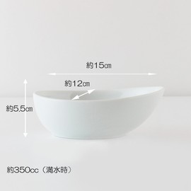 Hasamiyaki CtoC JAPAN Bowl L K Shape, Set of 3, W 5.9 x D 4.7 x H 2.2 inches (15 x 12 x 5.5 cm), 13.8 fl oz (350 cc)