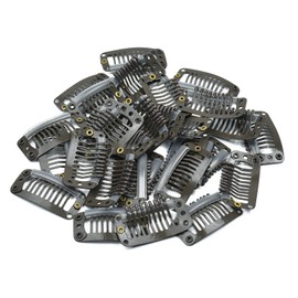 Yamel Brown Hair Extension Clip,Wig Clips 30 Piece Kit 9 Teeth Metal Snap Clips for Hair Extensions