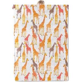 Aonimonis - Manta de franela con patrón de jirafa para mujer, suave, mullida, cálida, acogedora manta de franela para recámara, viajes, sofá, decoración del hogar, 50 x 60 pulgadas