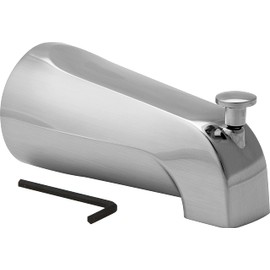 Master Plumber 197CBN Diverter Tub Spout in Brushed Nickel, 1/2-in Slip On, Use with Copper Pipe, Includes Hex Key